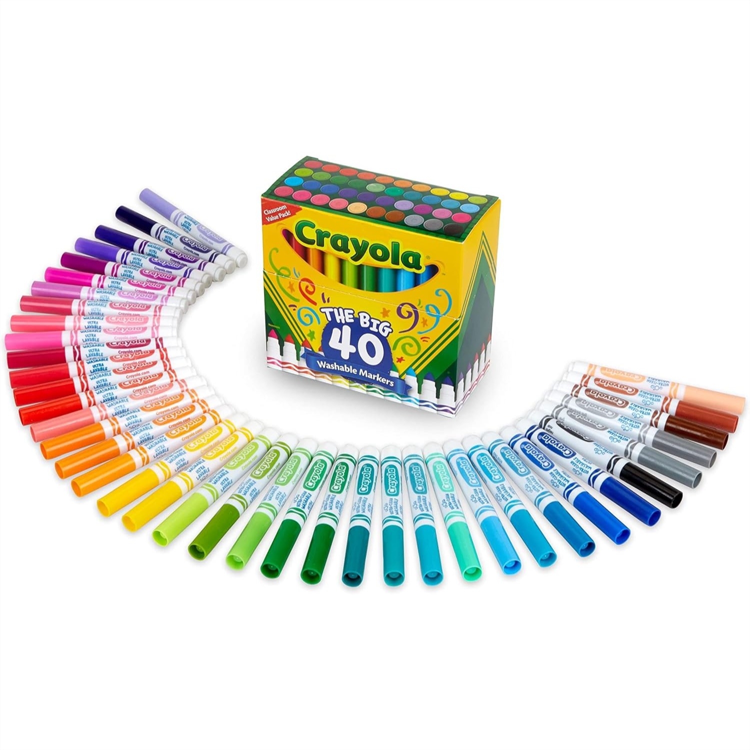 Crayola Art Supply - Crayola Ultra Clean Washable Markers 40ct