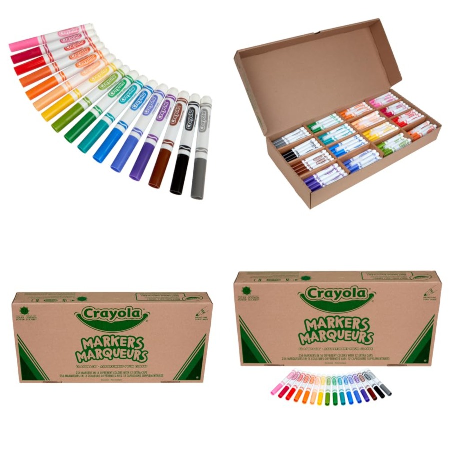 Crayola Art Supply - Crayola Broad Line Markers Classpack 256