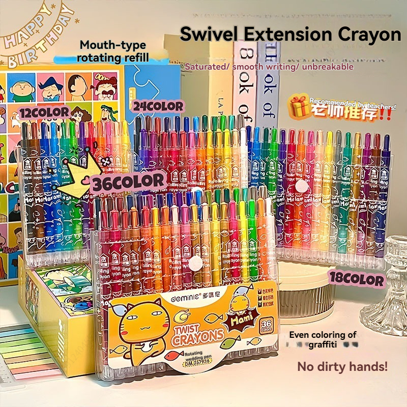 Crayola Art Supply - 36/12 Pcs Rotate Color Crayola Washable