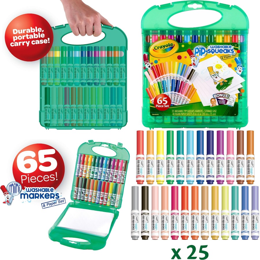 Crayola Art Supply - Crayola Pip-Squeaks Washable Marker Set 65ct