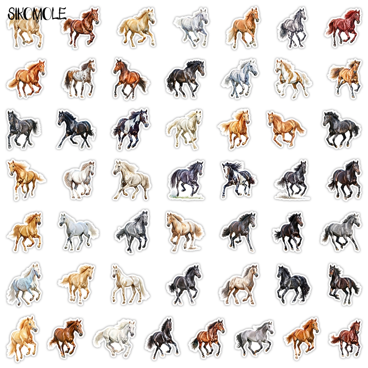 10/30/50PCS Watercolor Horse C - Kids Toys Horse incelemesi ve fiyatı