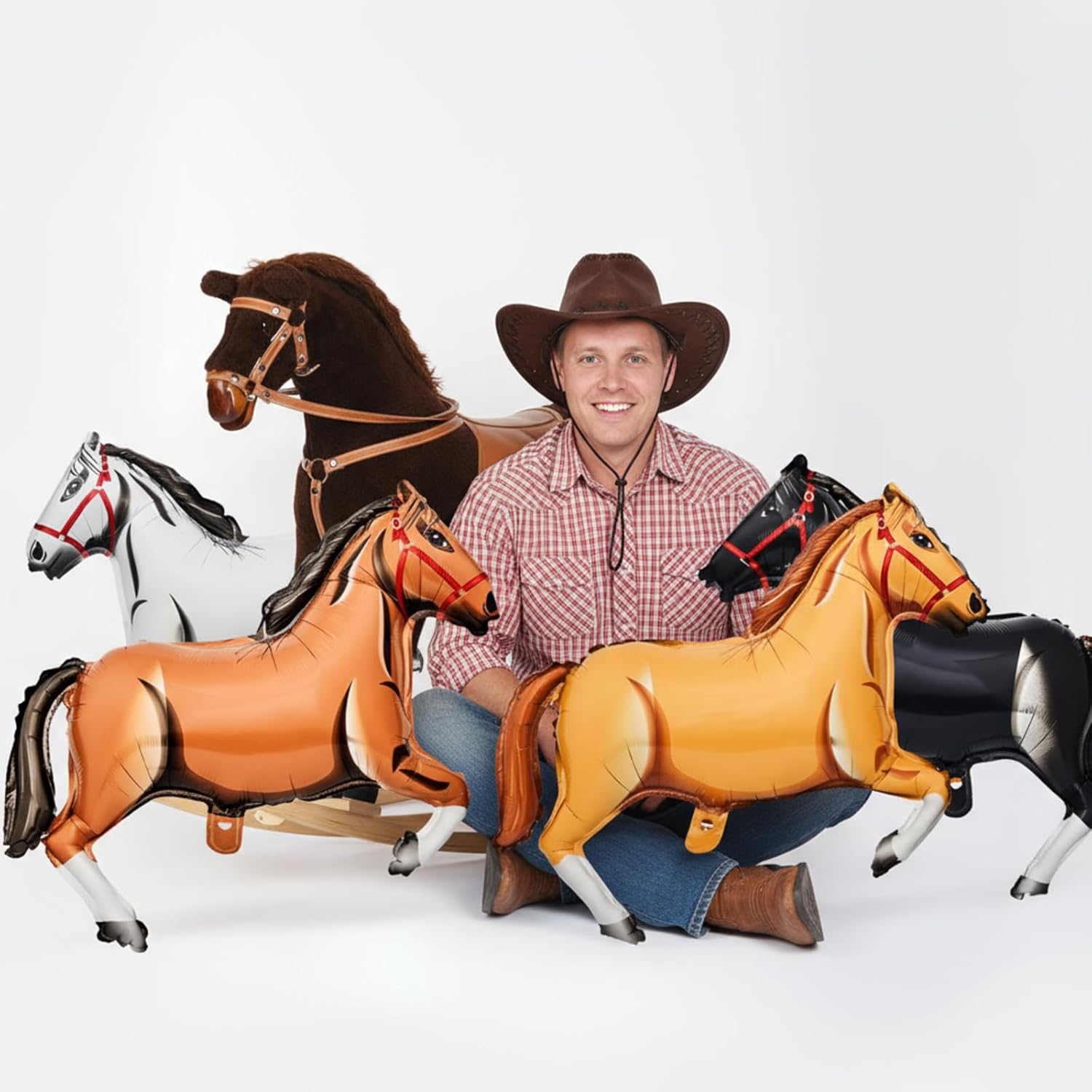 Horse Foil Balloon Western Cow - Kids Toys Horse incelemesi ve fiyatı