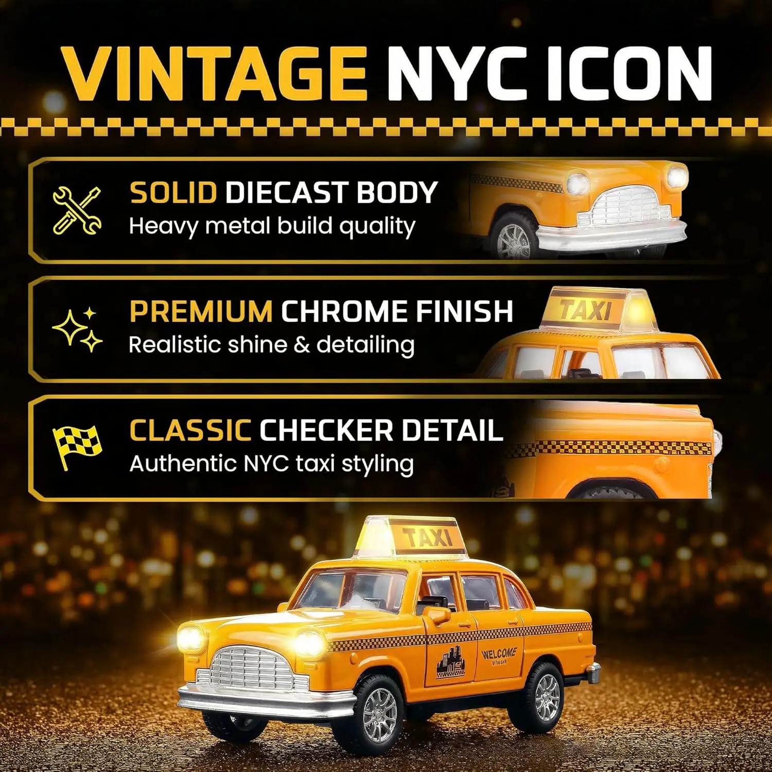 1/32 Diecast NYC Taxi Cab Allo - Kids Toys Nyc incelemesi ve fiyatı