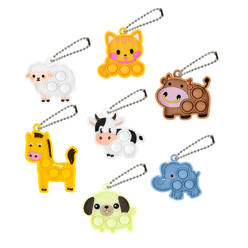 7PCS Cartoon Mini Keychain Fid - Kids Toys Elephant incelemesi ve fiyatı