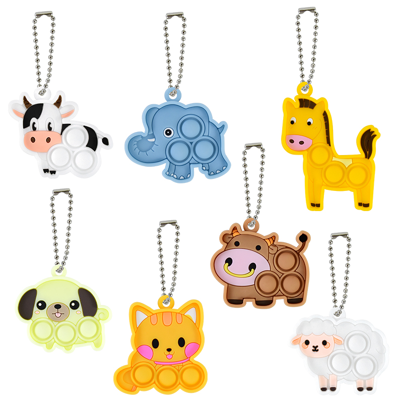 7PCS Cartoon Mini Keychain Fid - Kids Toys Elephant incelemesi ve fiyatı