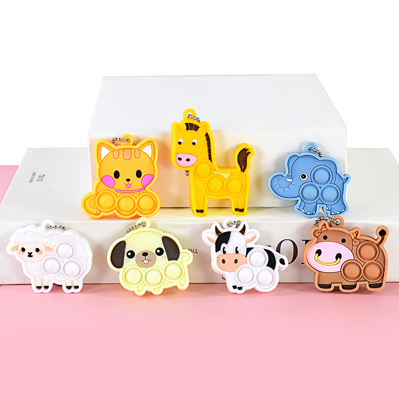 7PCS Cartoon Mini Keychain Fid - Kids Toys Elephant incelemesi ve fiyatı
