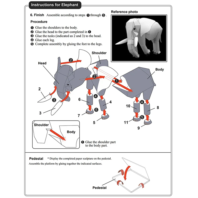 African Elephant Origami Art M - Kids Toys Elephant incelemesi ve fiyatı
