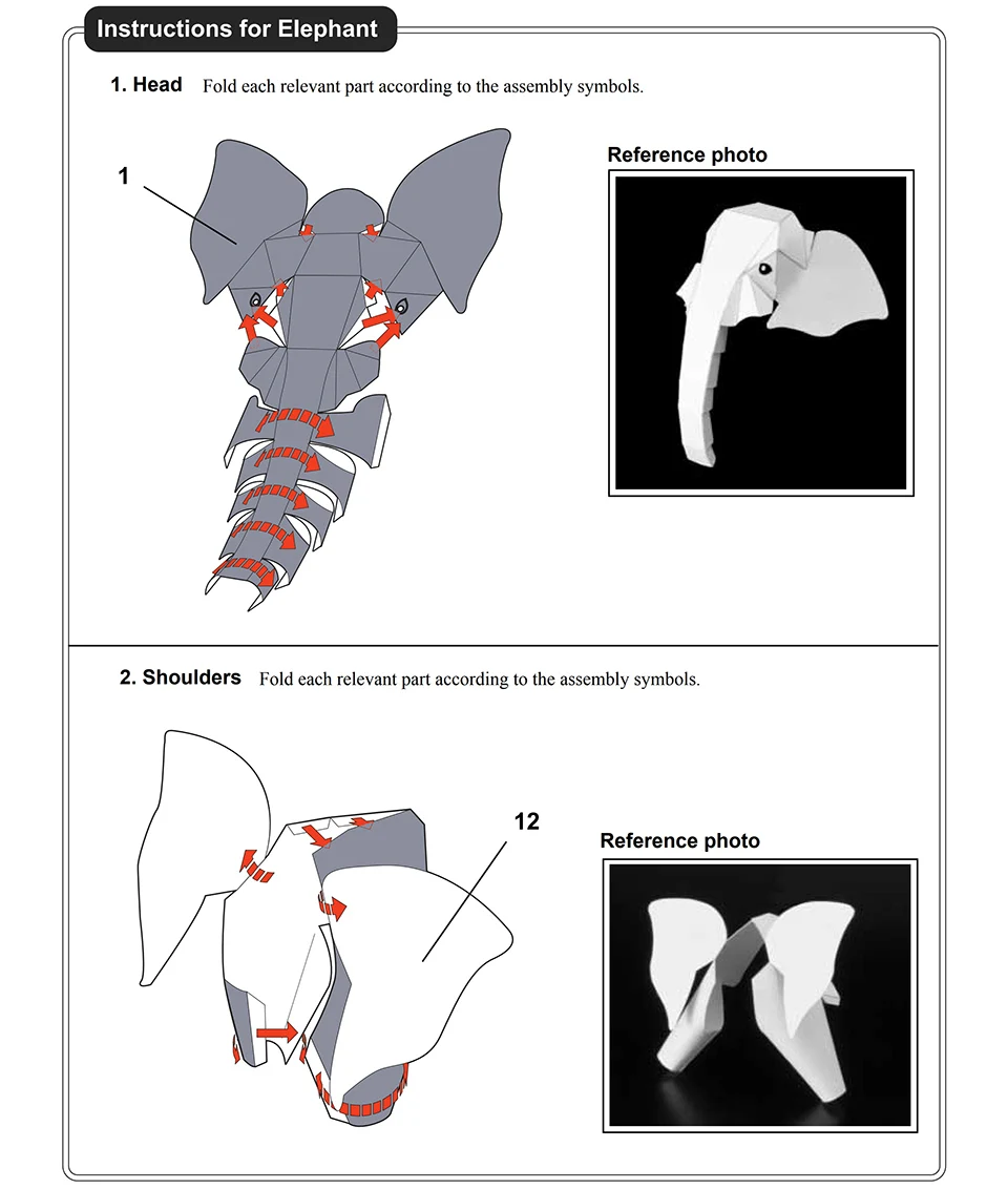 African Elephant Origami Art M - Kids Toys Elephant incelemesi ve fiyatı