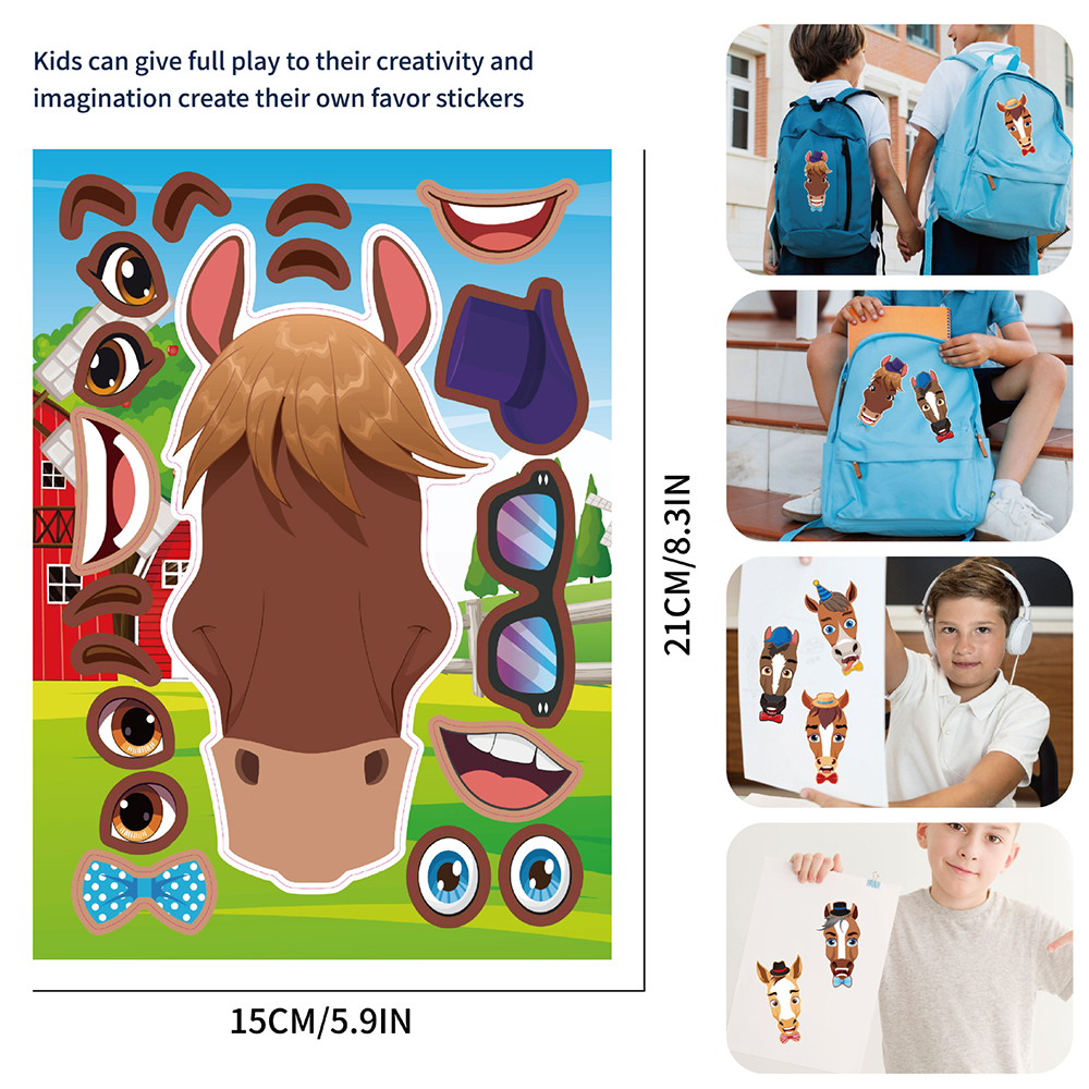 6/12Sheets Elf Horse Cartoon M - Kids Toys Horse incelemesi ve fiyatı