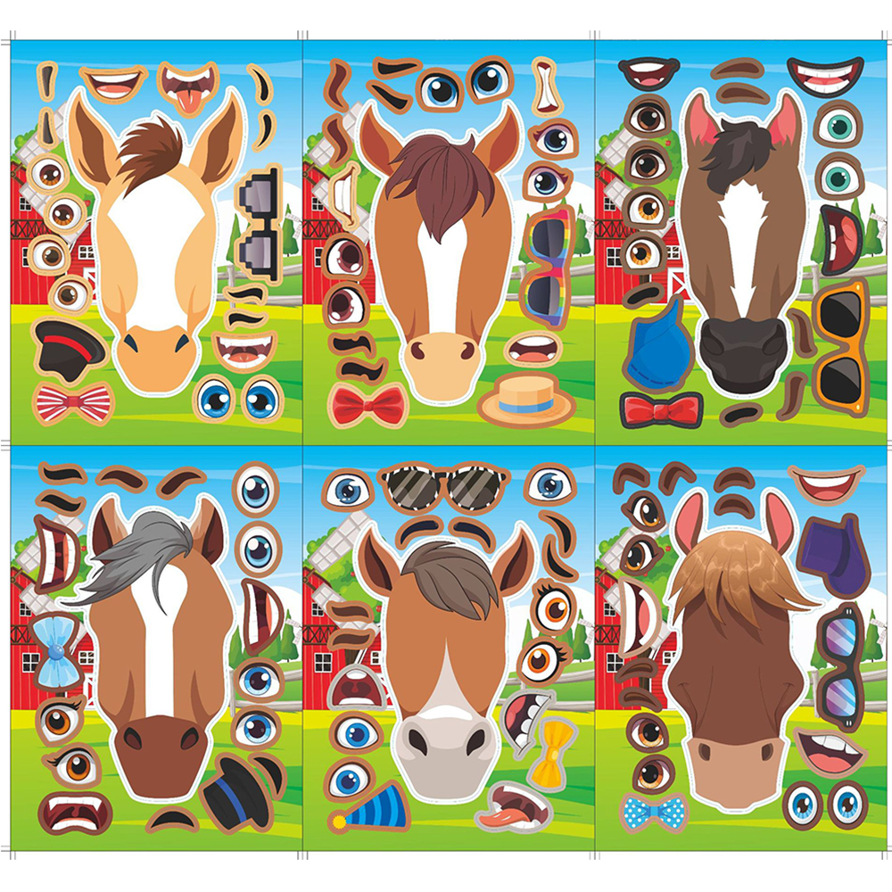 6/12Sheets Elf Horse Cartoon M - Kids Toys Horse incelemesi ve fiyatı