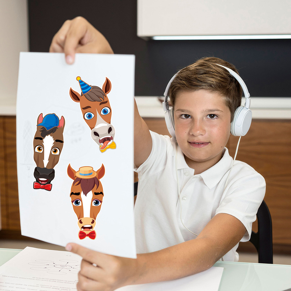 6/12Sheets Elf Horse Cartoon M - Kids Toys Horse incelemesi ve fiyatı