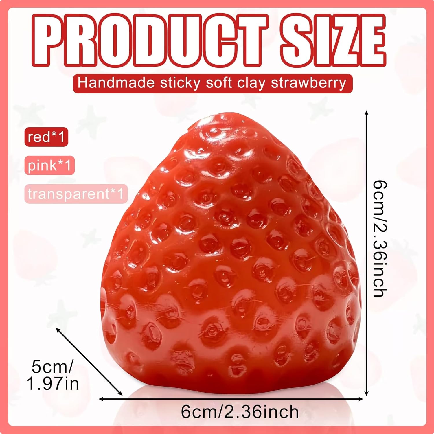 3Pcs Big Taba Squishies Strawb - Kids Toys Idea incelemesi ve fiyatı