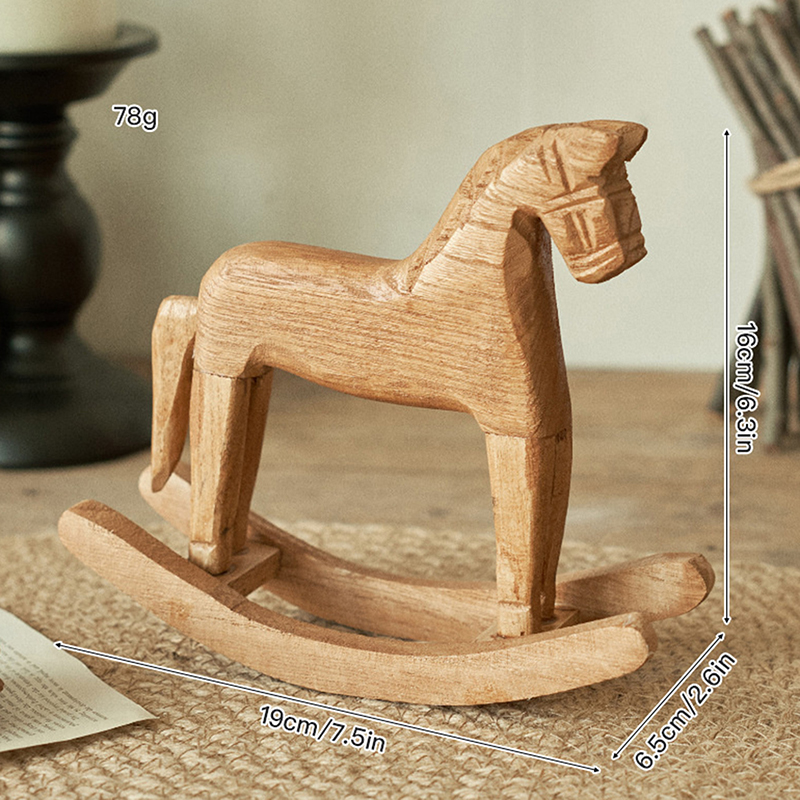 1Pcs Wooden Crafts Rocking Hor - Kids Toys Horse incelemesi ve fiyatı