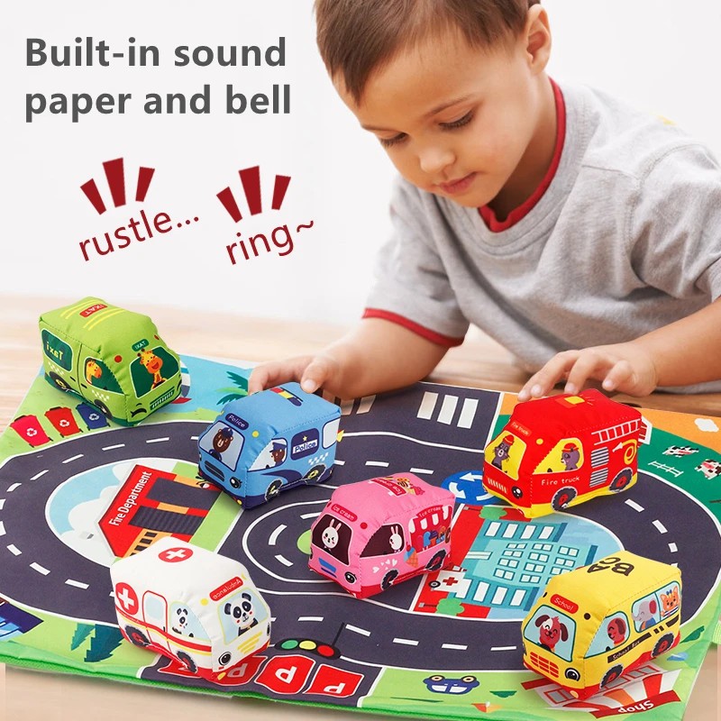 Soft Fabric Car Toy Set for Ba - Kids Toys 2 Year Old incelemesi ve fiyatı
