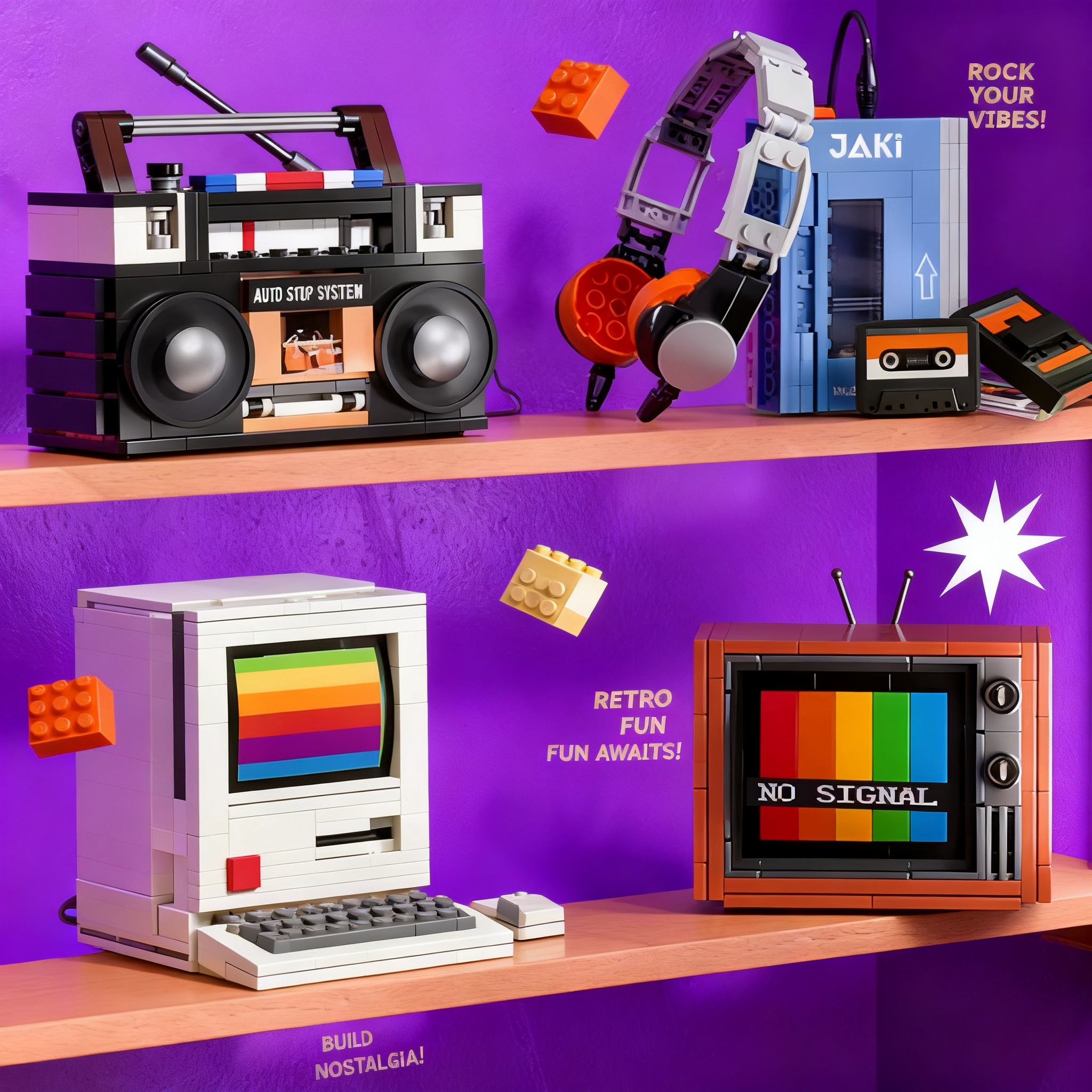 Retro DIY Building Blocks TV R - Kids Toys And Games incelemesi ve fiyatı