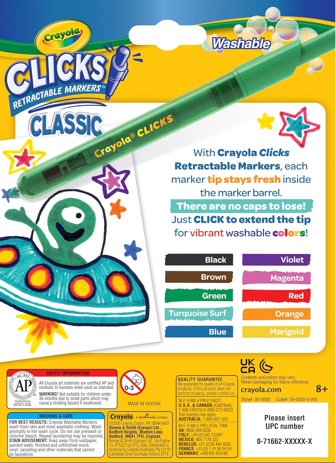 Crayola Clicks Retractable Tip - Crayola Art Supply incelemesi ve fiyatı