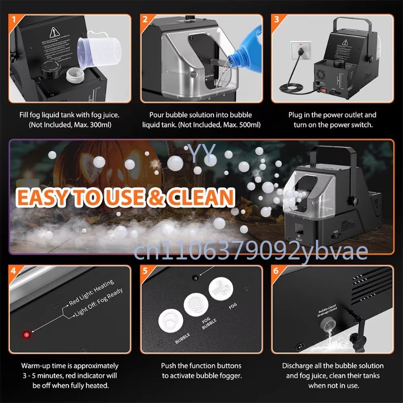 450W 3 in 1 Fog Bubble Smoke M - Bubble Machine Outdoor incelemesi ve fiyatı